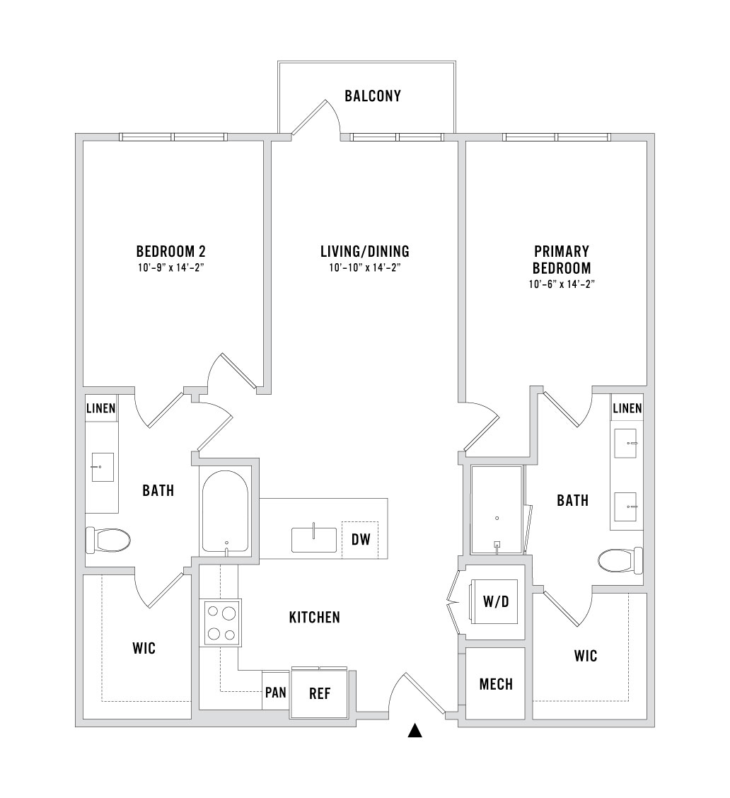 Floor plan layout diagram for B1A