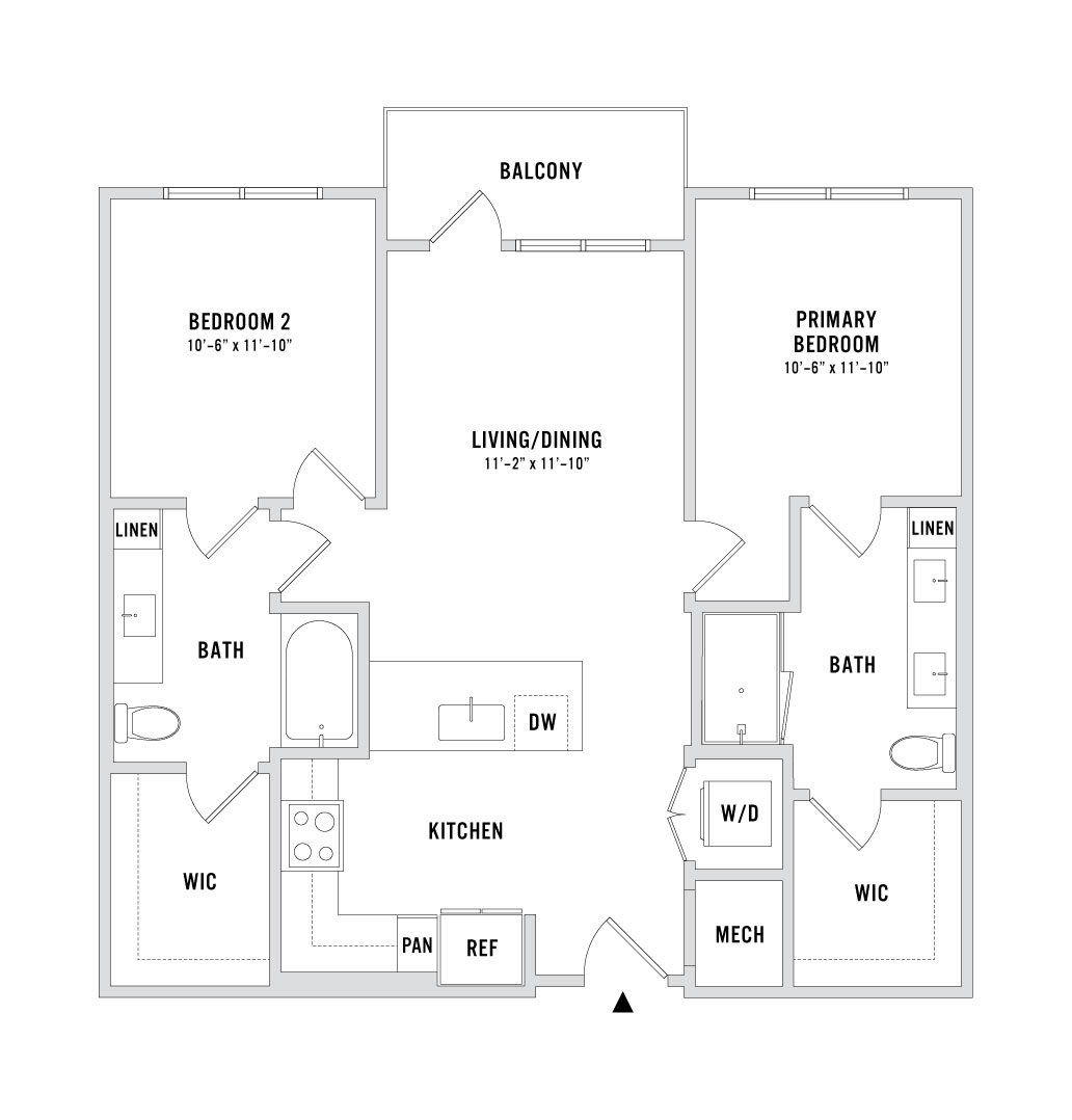 Floor plan layout diagram for B2