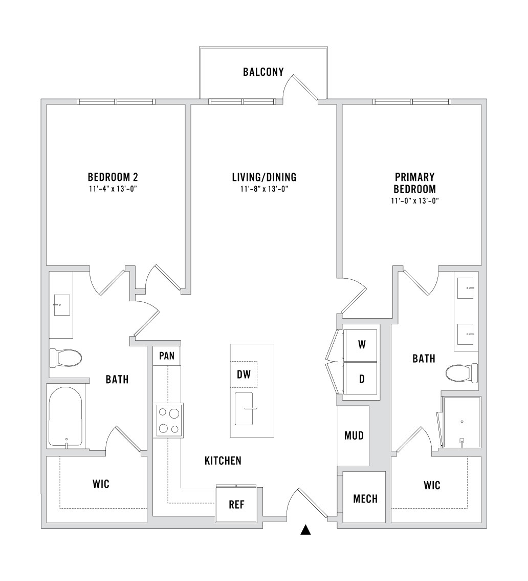 Floor plan layout diagram for B3A