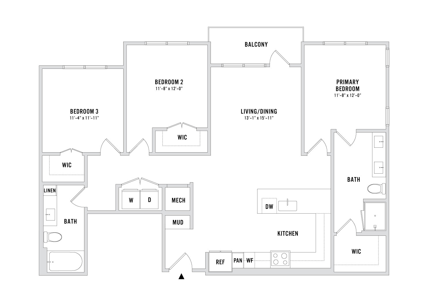 Floor plan layout diagram for C1