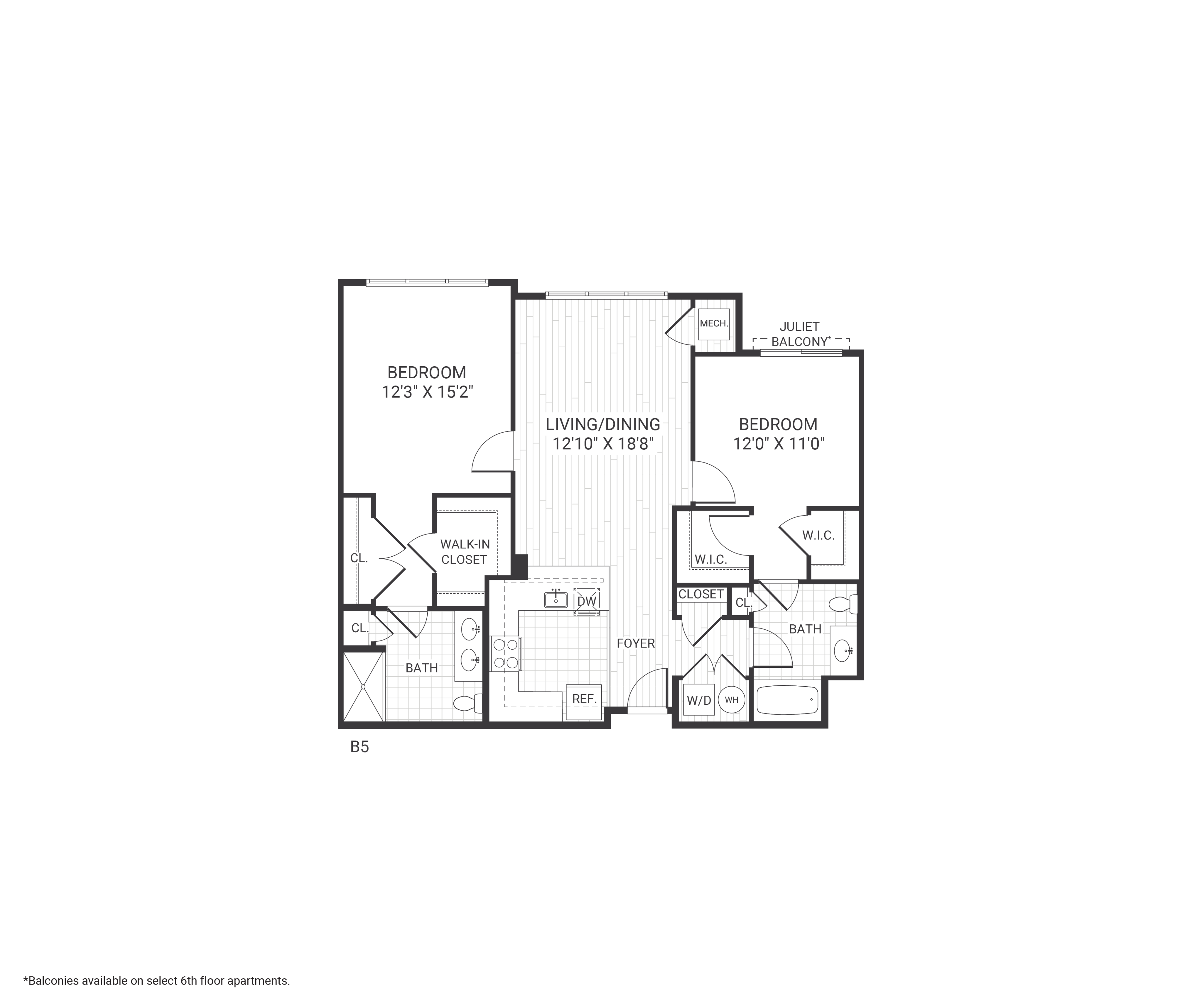 Floor plan layout diagram for B05
