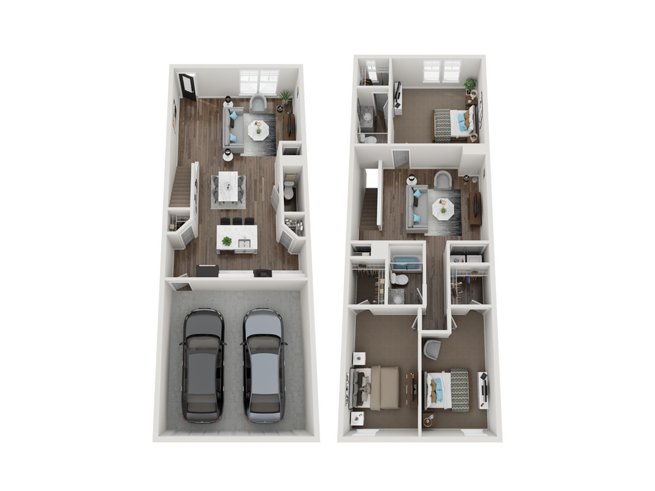 Floor plan layout diagram for Cobalt Townhome