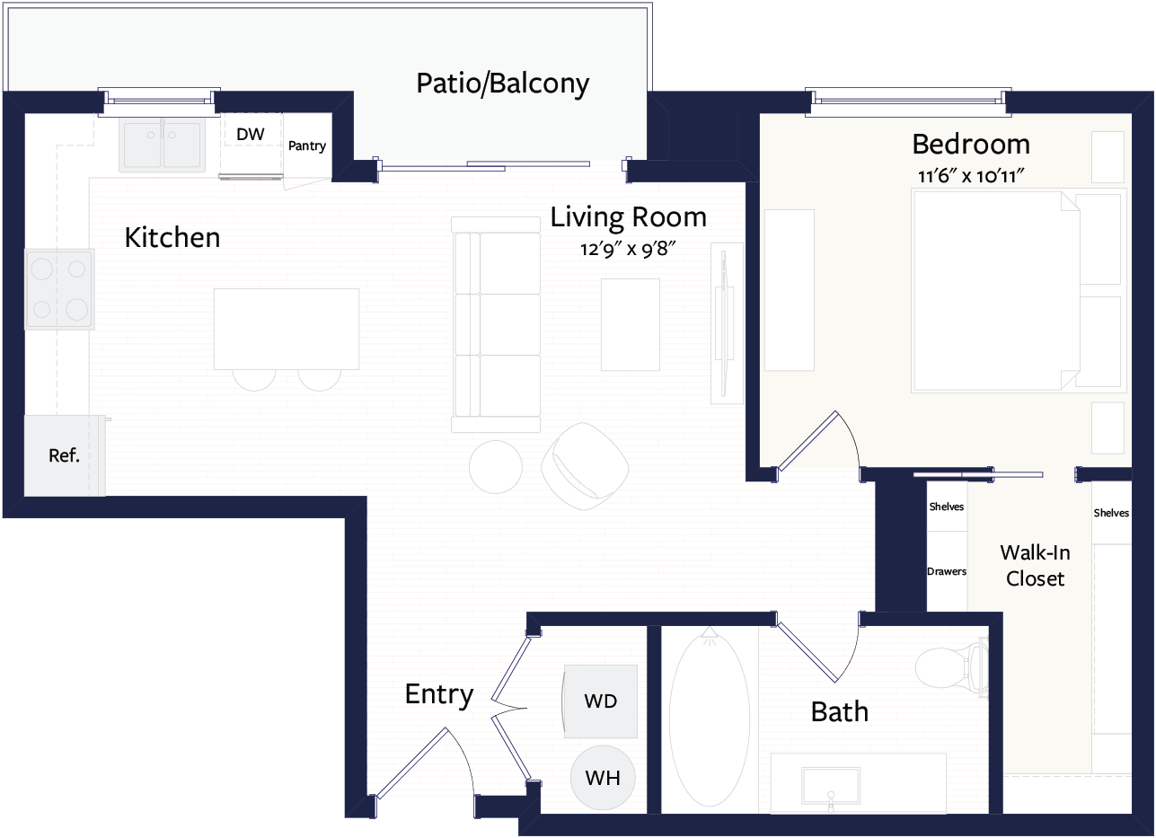 Floor plan layout diagram for A1