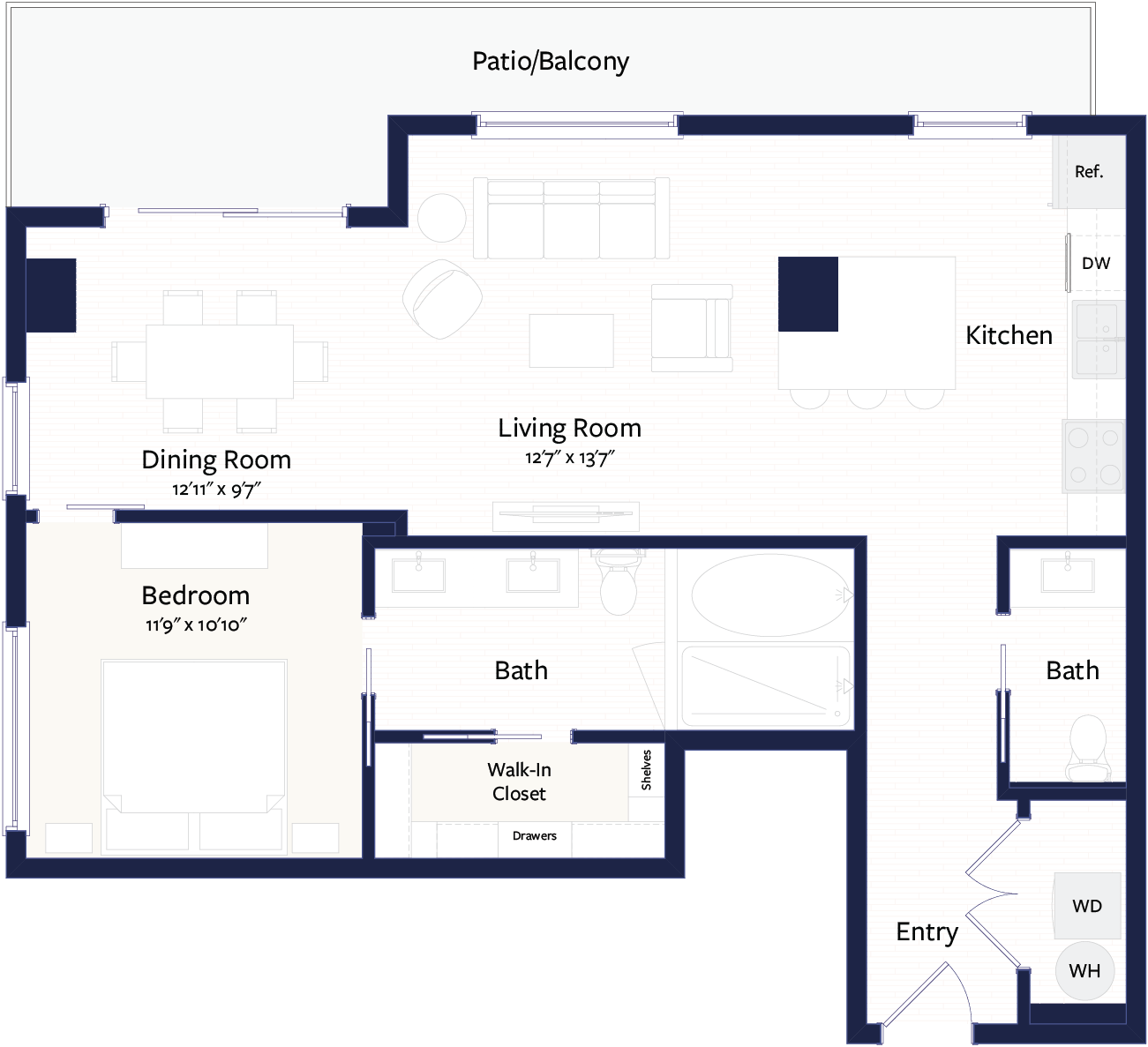 Floor plan layout diagram for A11