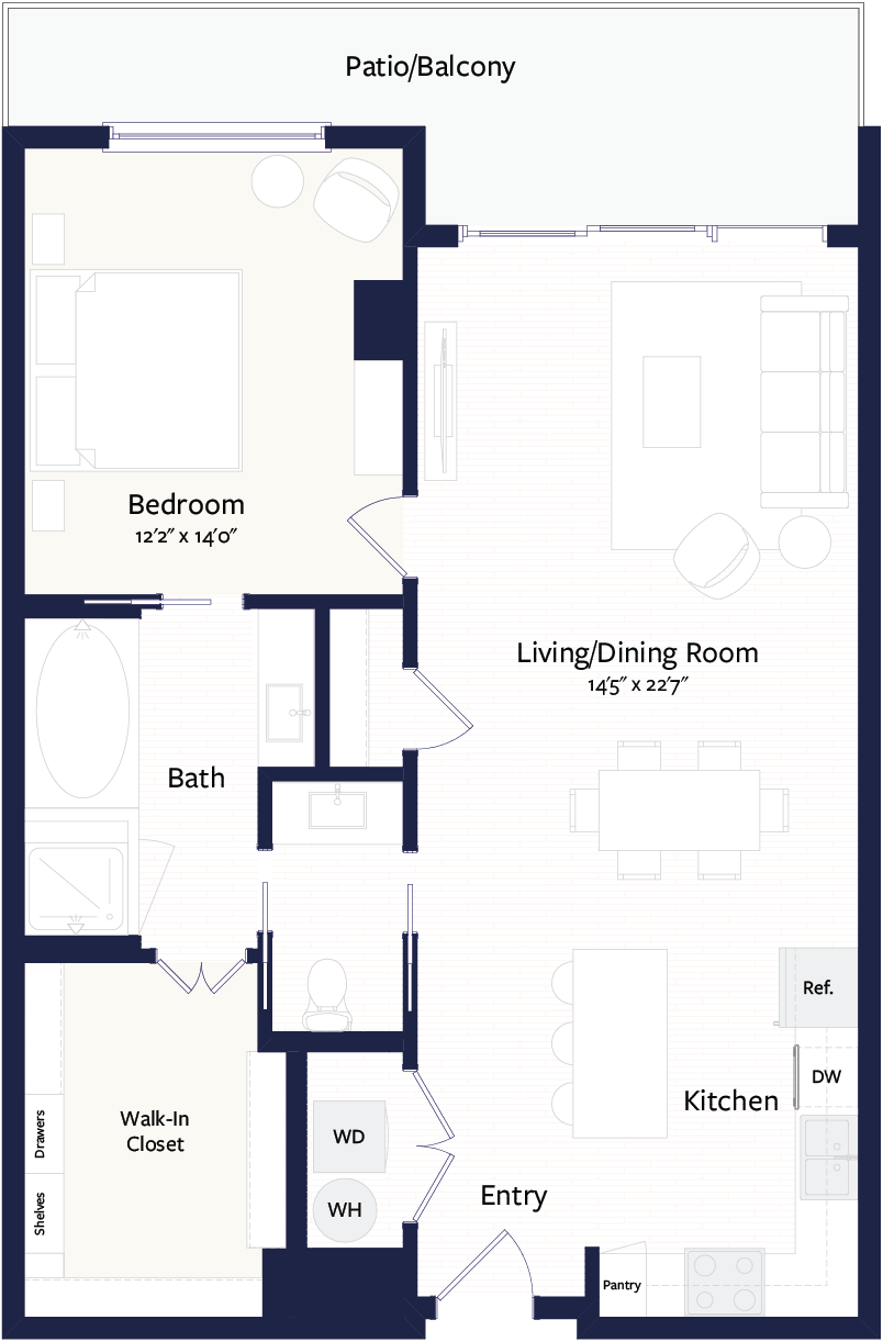 Floor plan layout diagram for A12