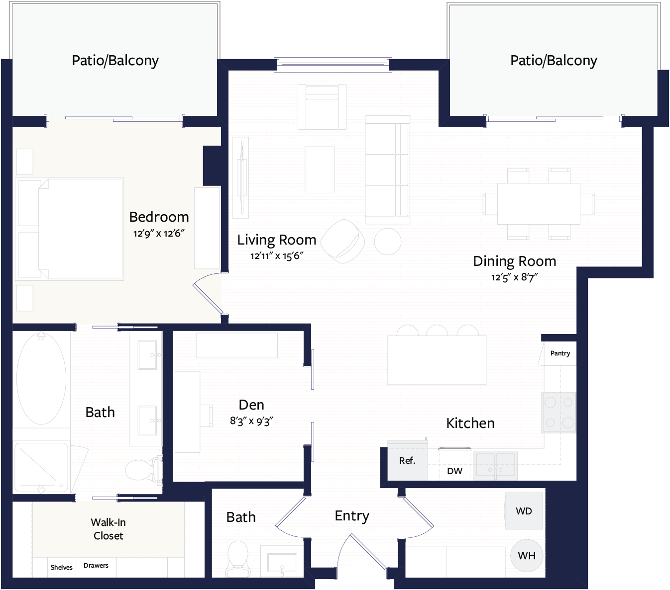 Floor plan layout diagram for A15