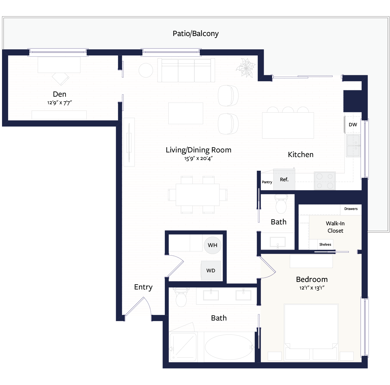 Floor plan layout diagram for A16