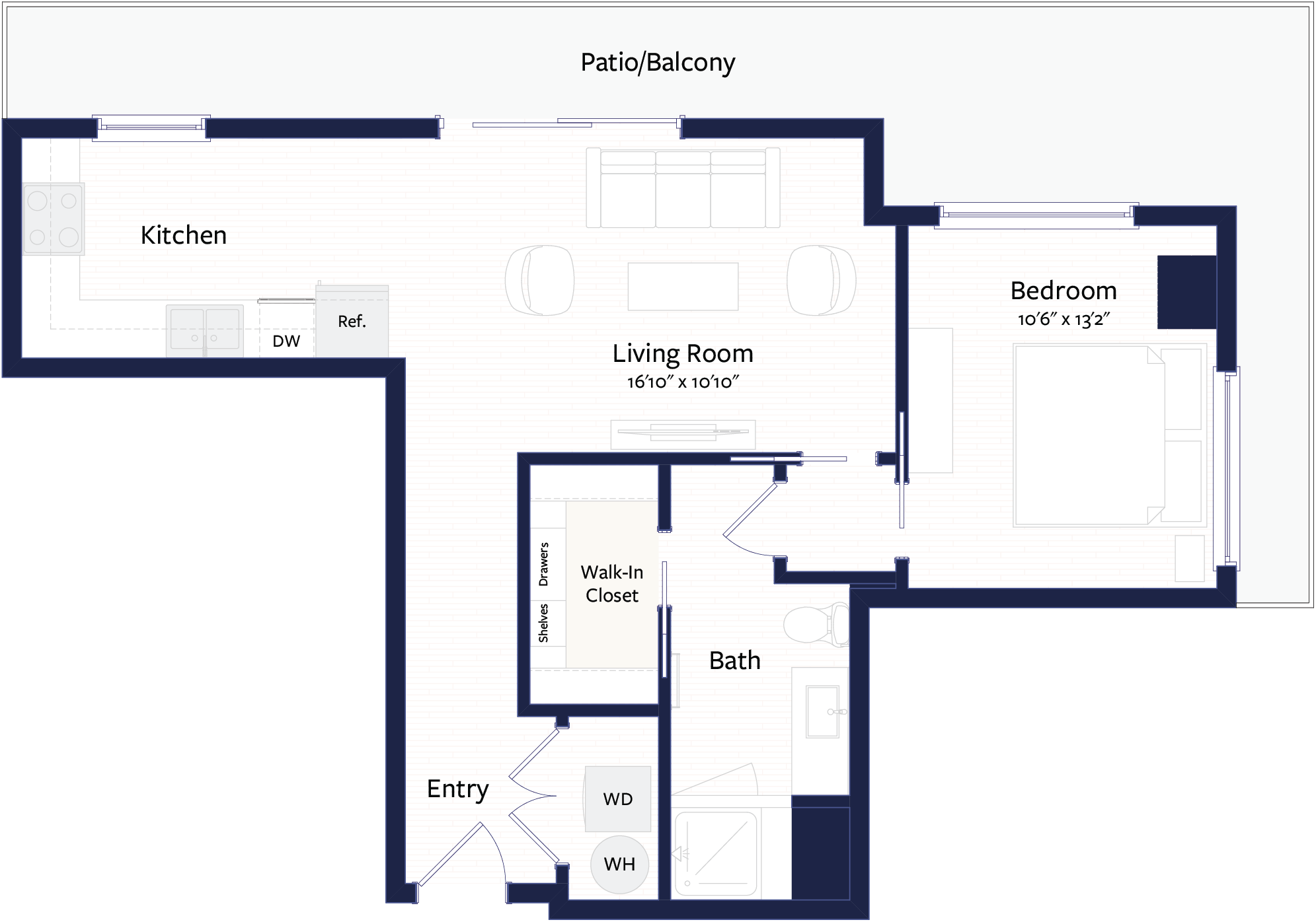 Floor plan layout diagram for A2