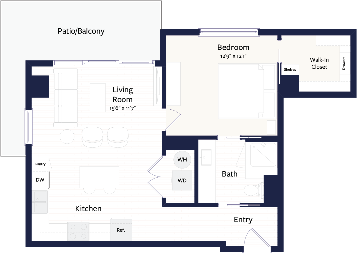 Floor plan layout diagram for A4