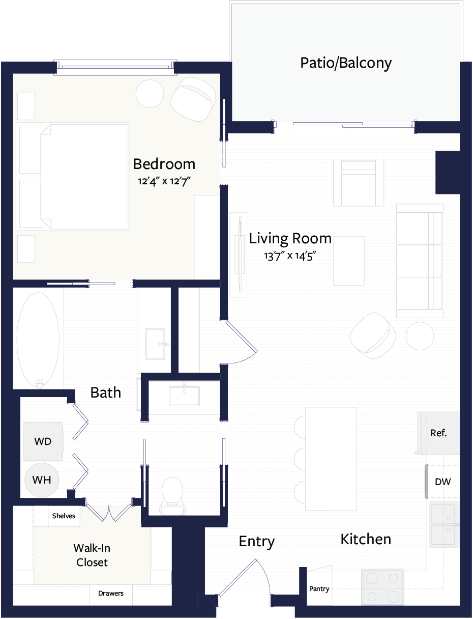 Floor plan layout diagram for A8