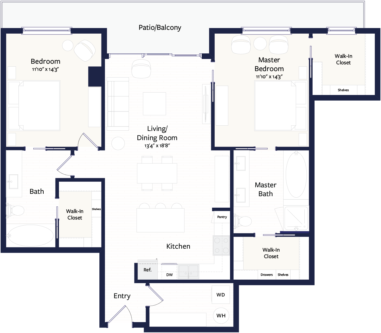 Floor plan layout diagram for B1