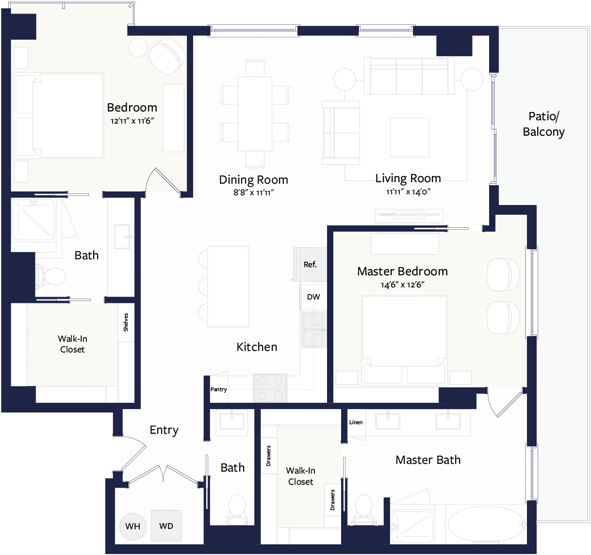 Floor plan layout diagram for B4