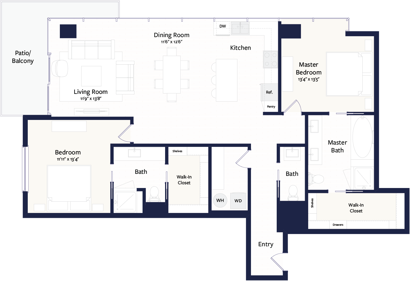 Floor plan layout diagram for B6