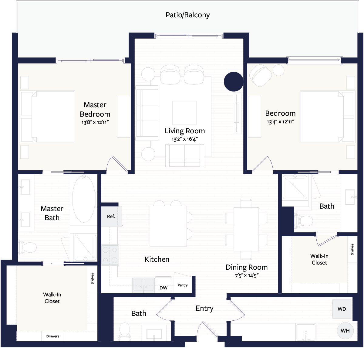 Floor plan layout diagram for B7