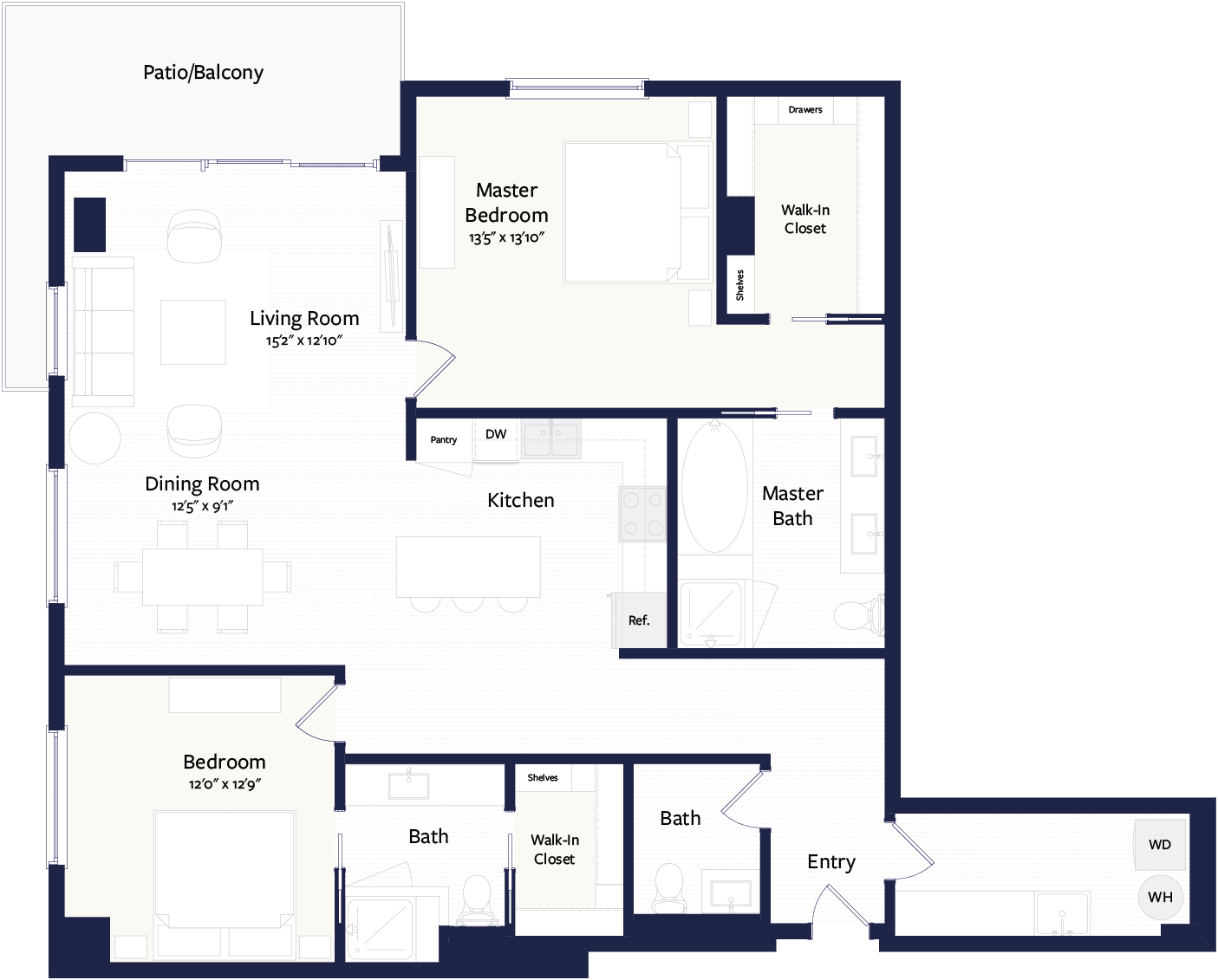 Floor plan layout diagram for B8