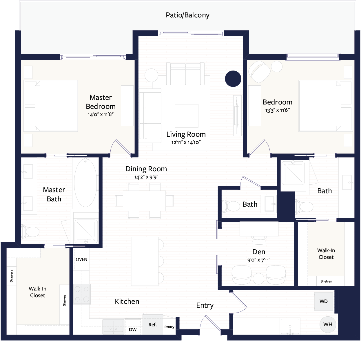 Floor plan layout diagram for PH3