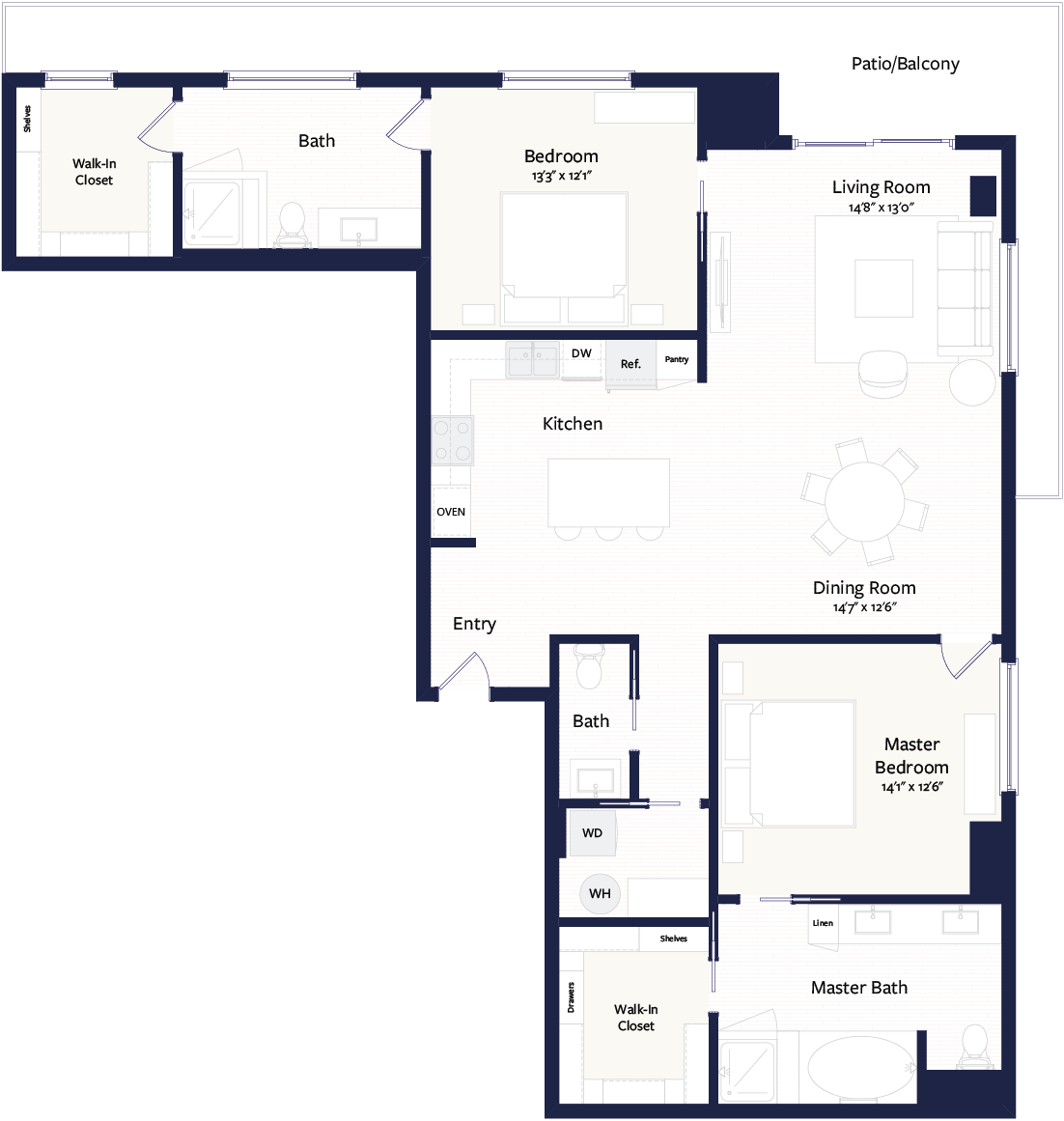 Floor plan layout diagram for PH4