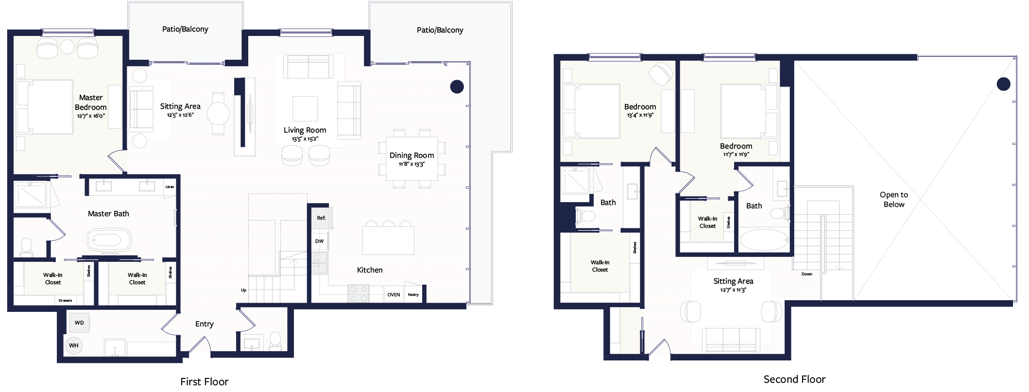 Floor plan layout diagram for PH8