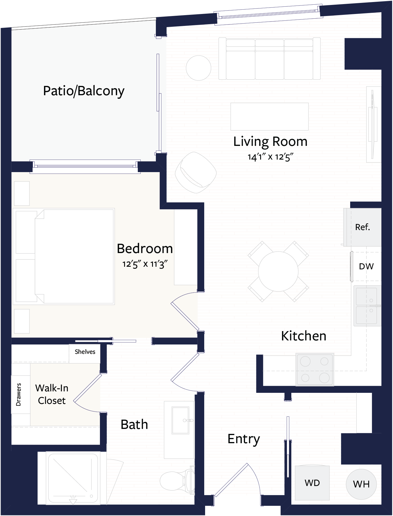 Floor plan layout diagram for A6