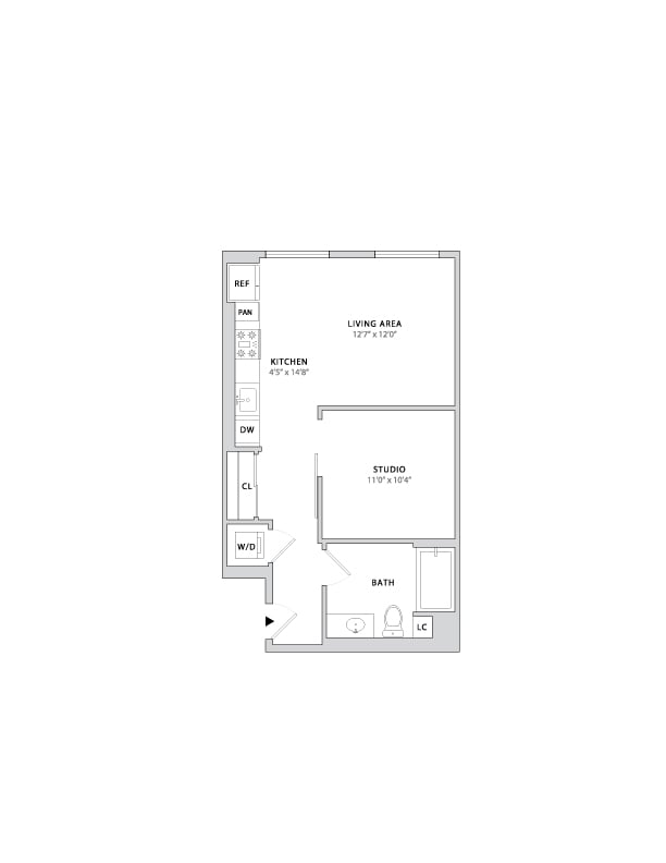 Floor plan layout diagram for A1 - JRR