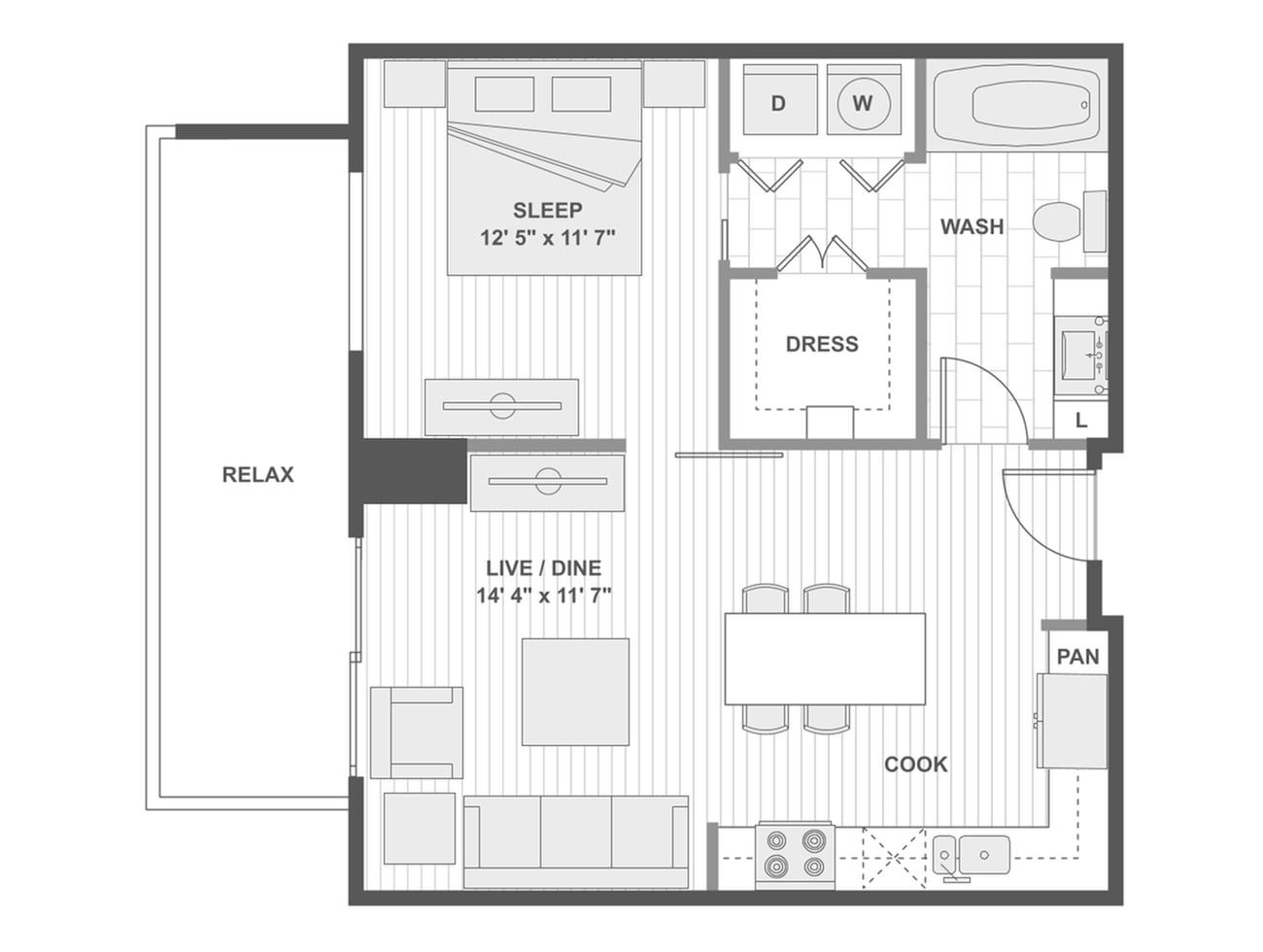 Floor plan layout diagram for A1