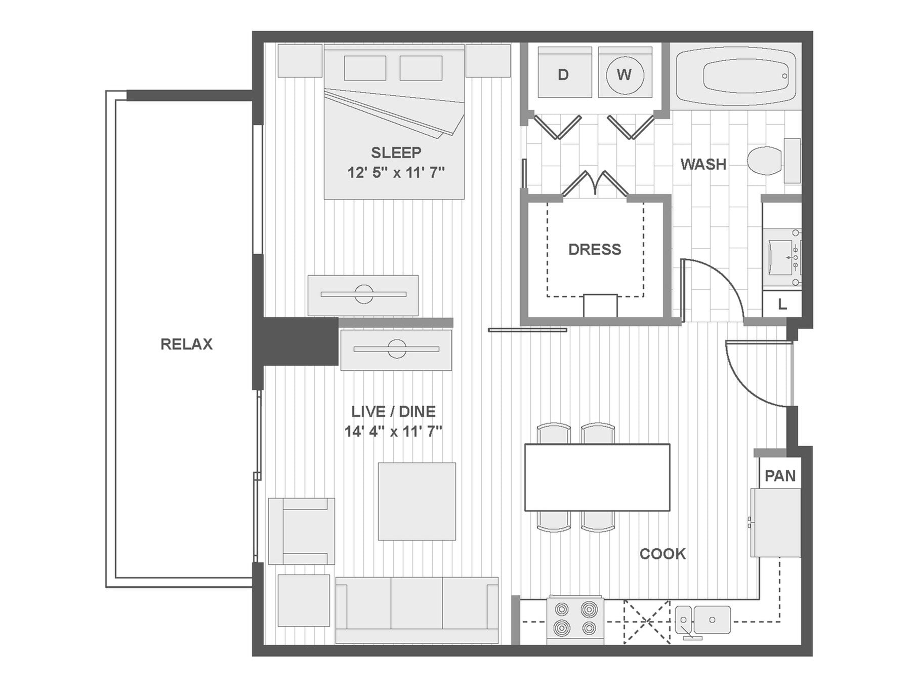 Floor plan layout diagram for A1.1