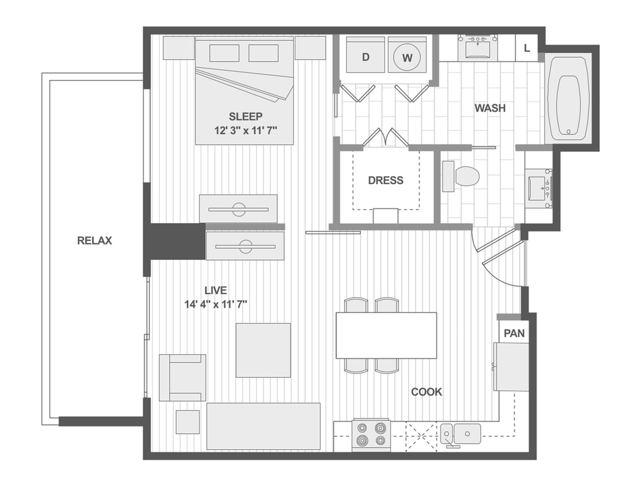Floor plan layout diagram for A2