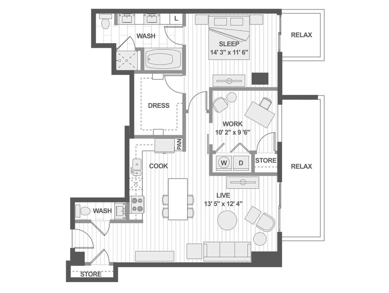 Floor plan layout diagram for A11