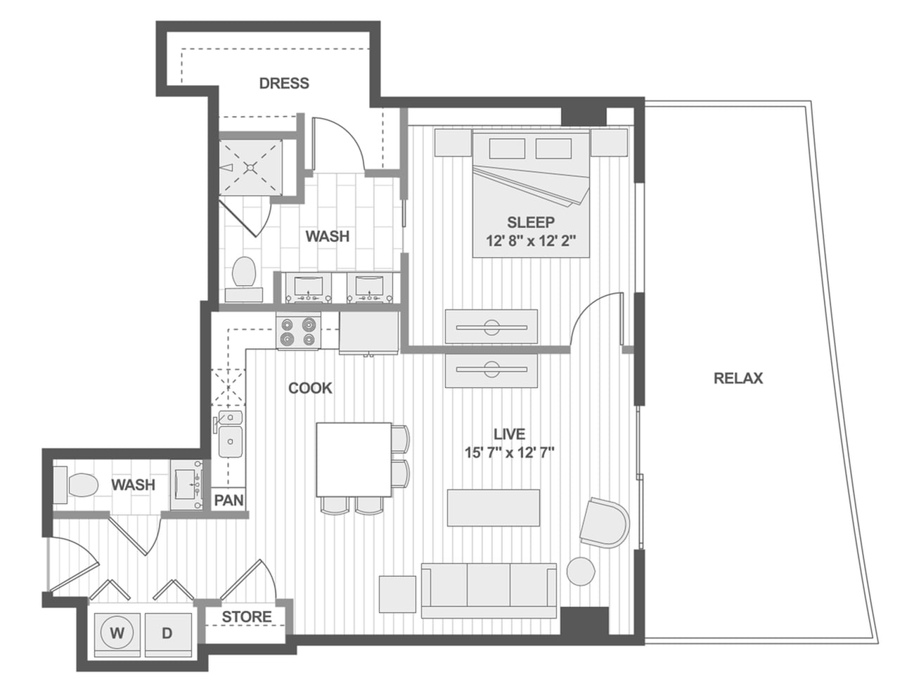 Floor plan layout diagram for A7