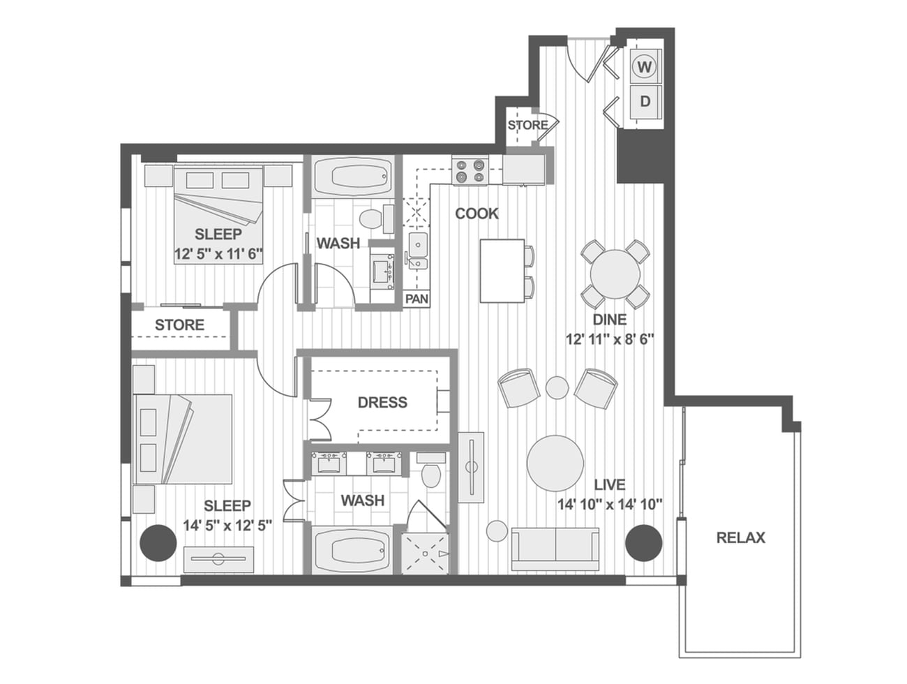 Floor plan layout diagram for B1