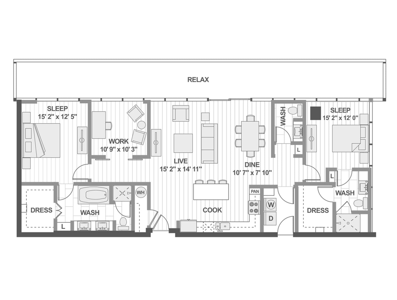 Floor plan layout diagram for B12