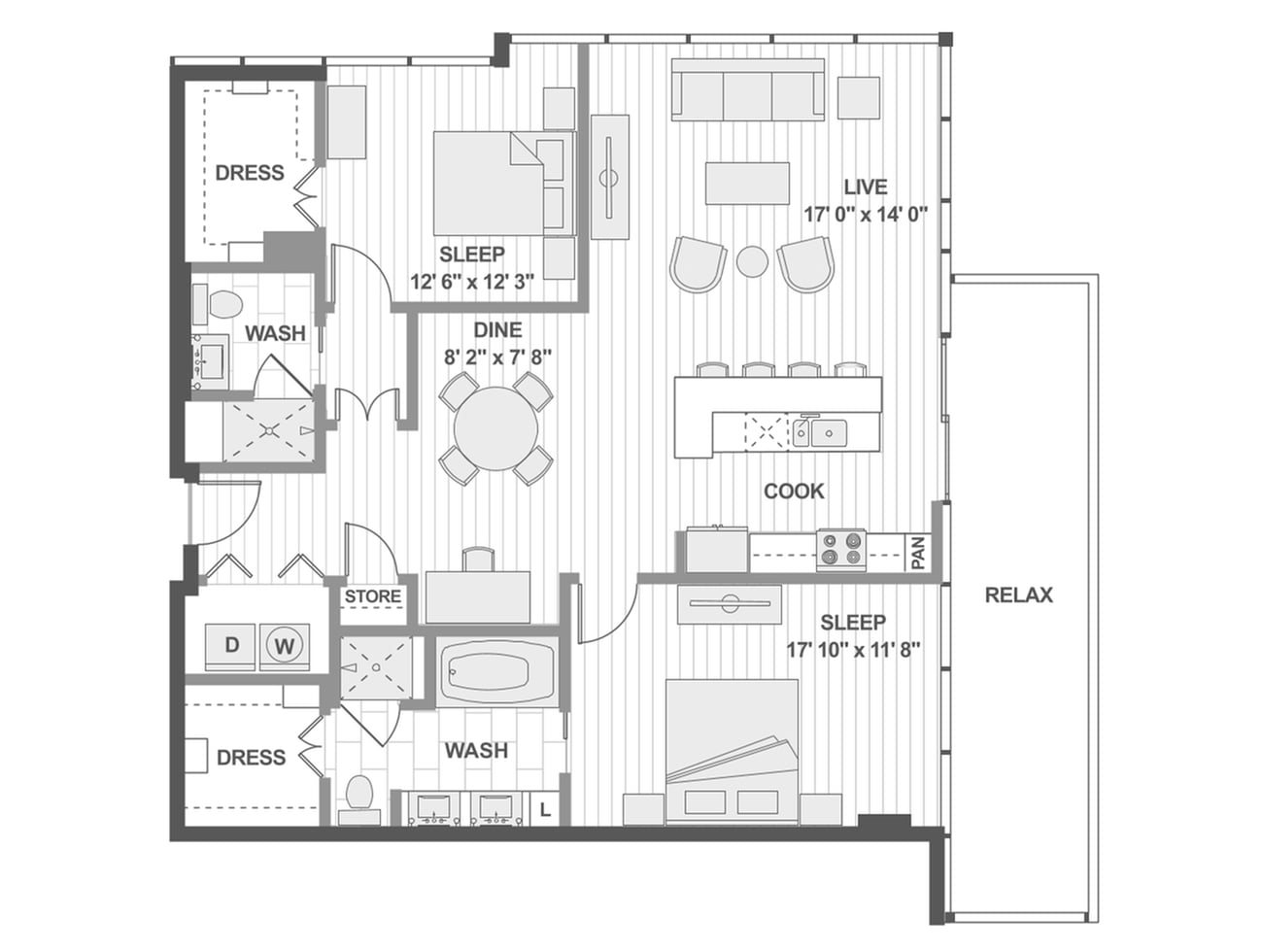 Floor plan layout diagram for B4