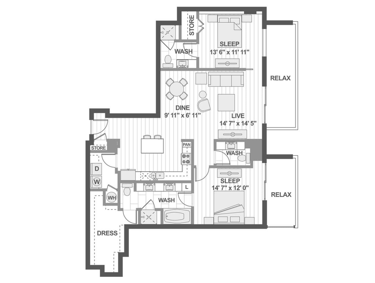 Floor plan layout diagram for B5