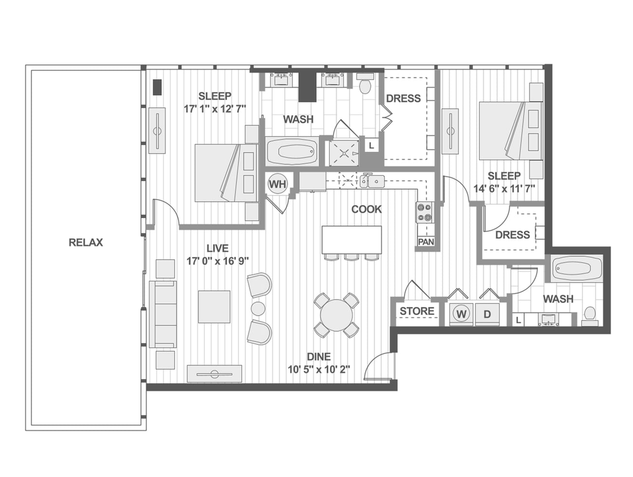 Floor plan layout diagram for B9
