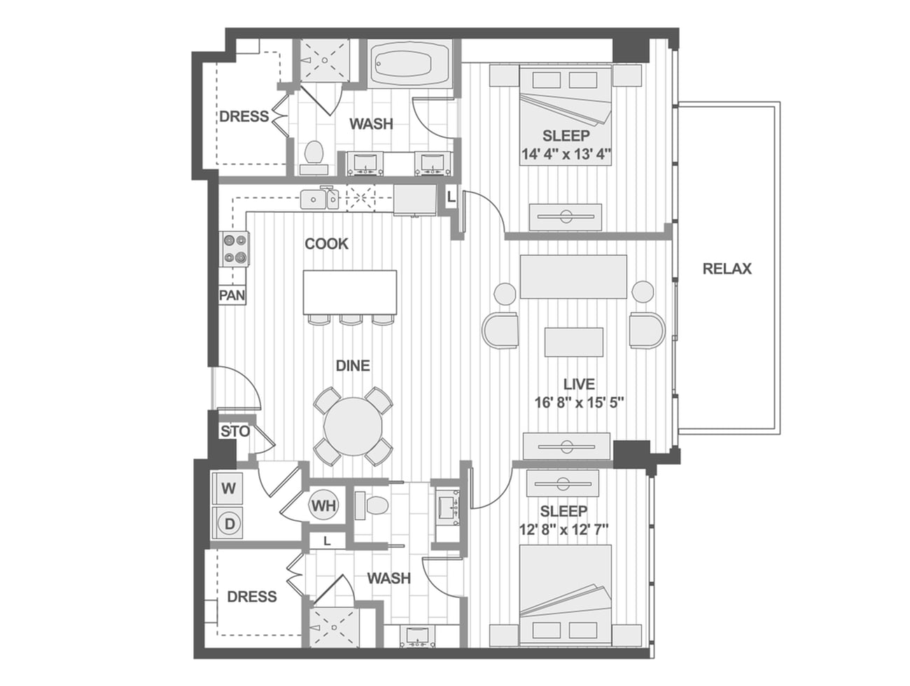 Floor plan layout diagram for B3