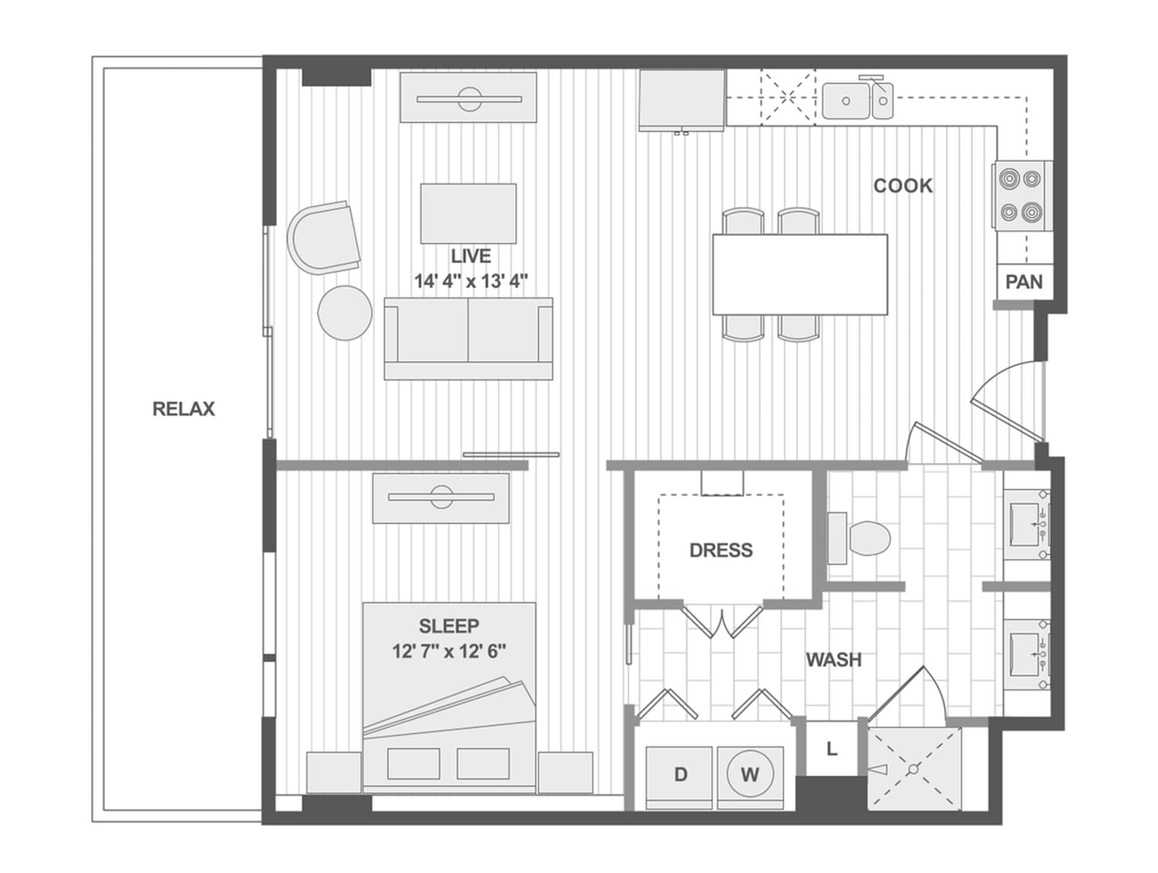 Floor plan layout diagram for A3