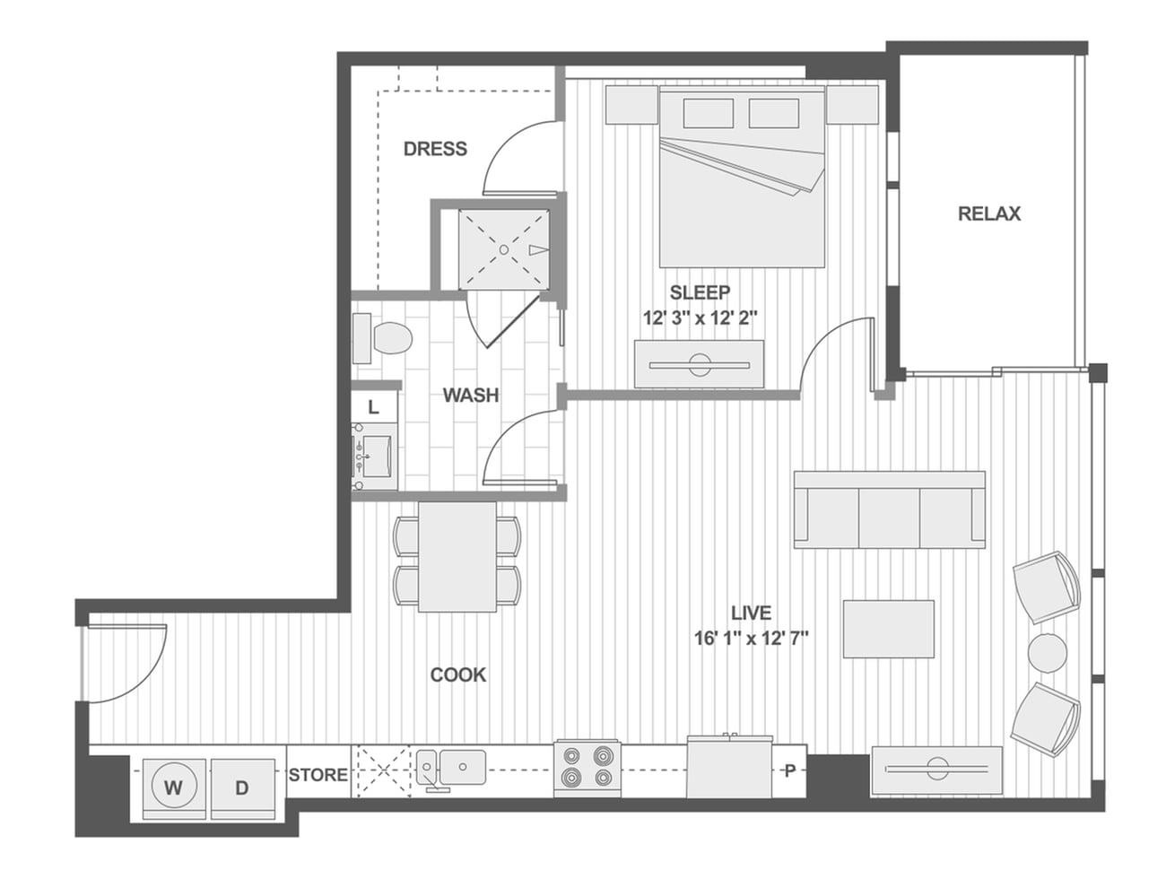 Floor plan layout diagram for A5