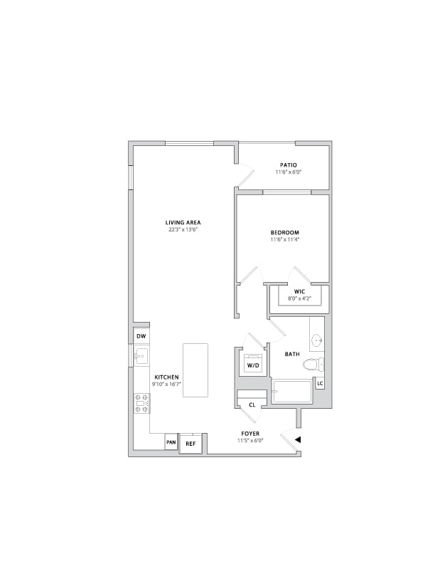 Floor plan layout diagram for A3