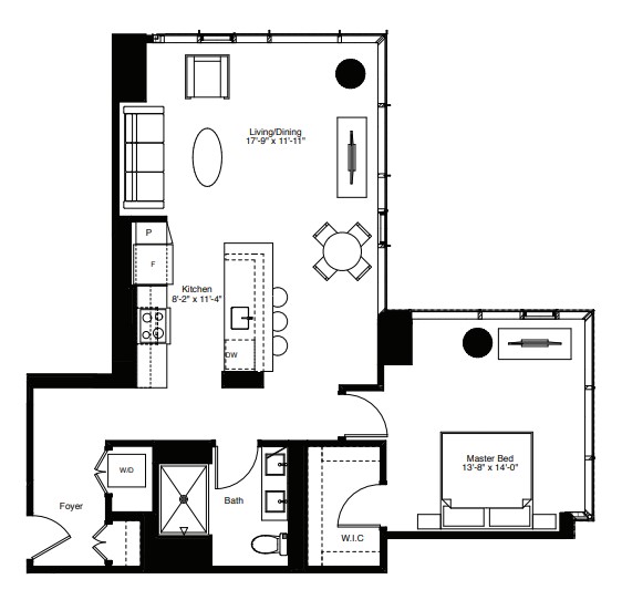 Floor plan layout diagram for A27