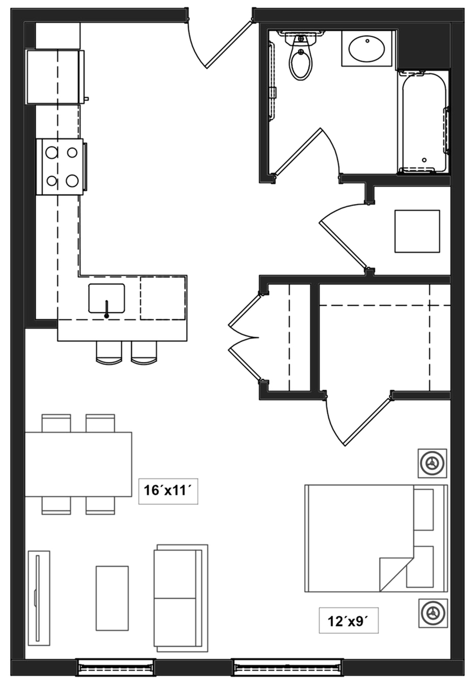 Floor plan layout diagram for 0B