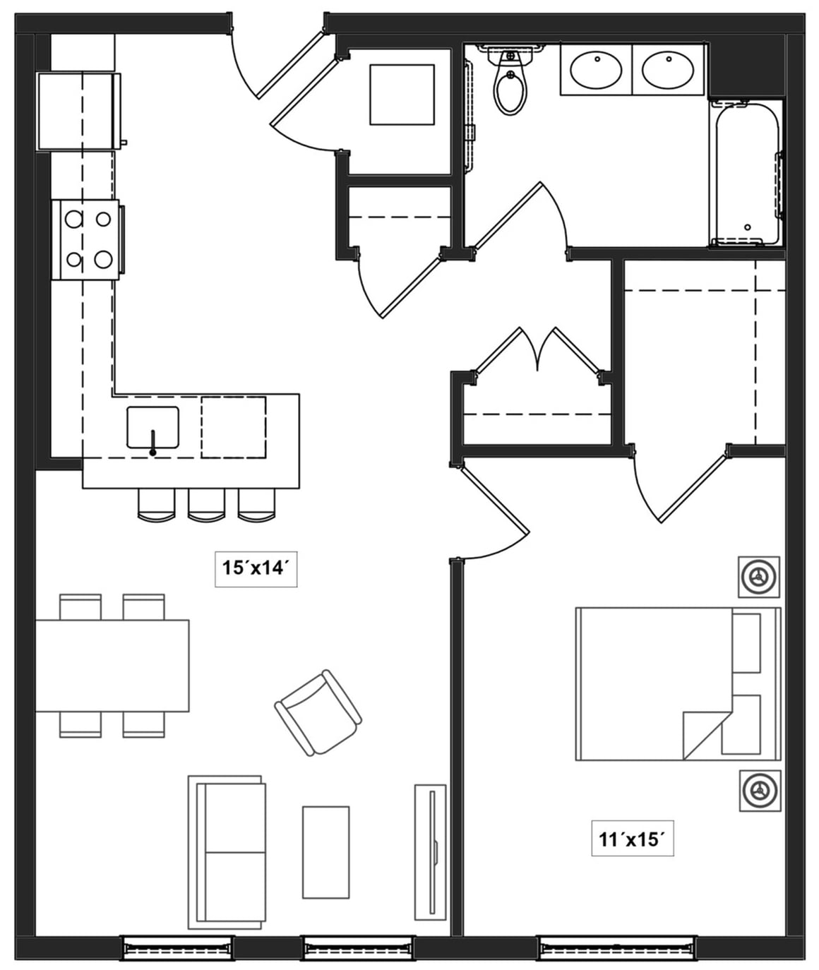 Floor plan layout diagram for 1A.2