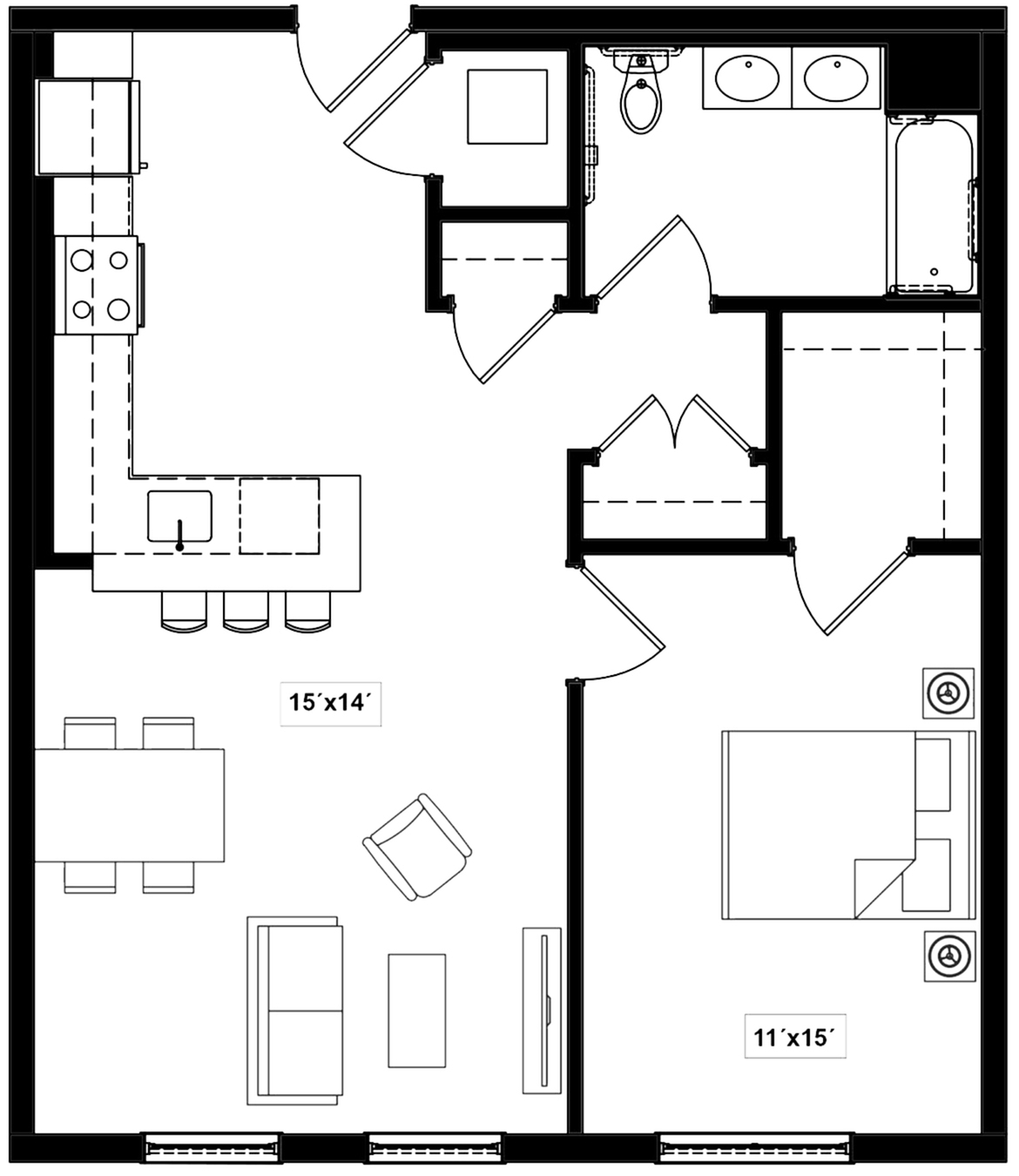 Floor plan layout diagram for 1A.3