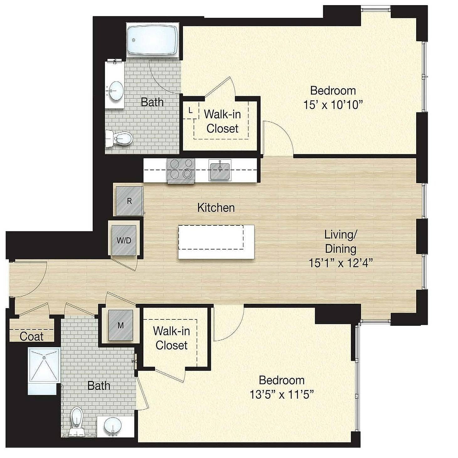 Apartment 854 floorplan