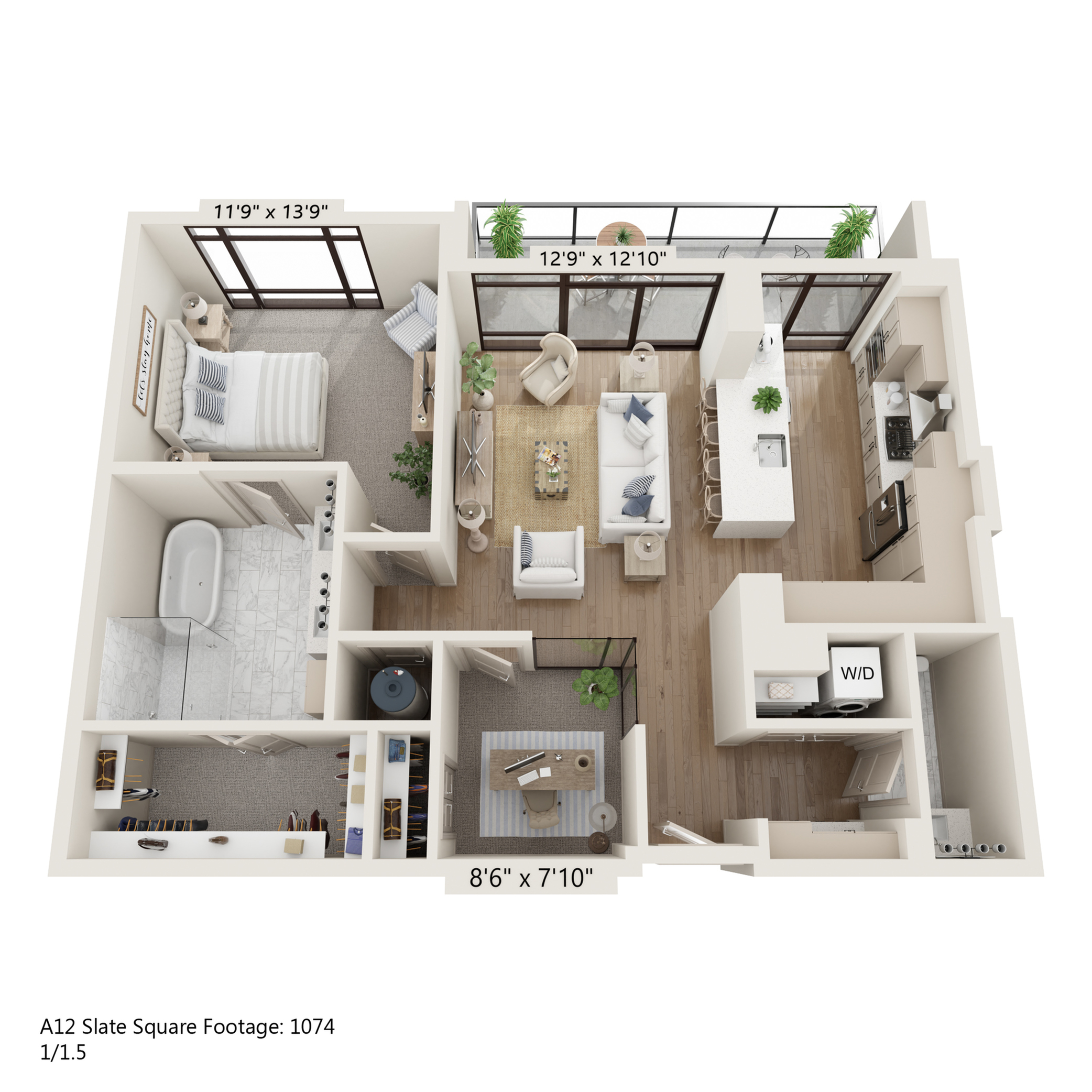 Floor plan layout diagram for A12