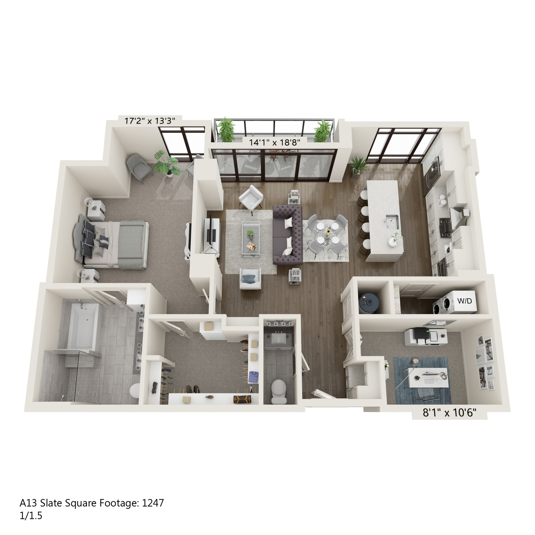 Floor plan layout diagram for A13