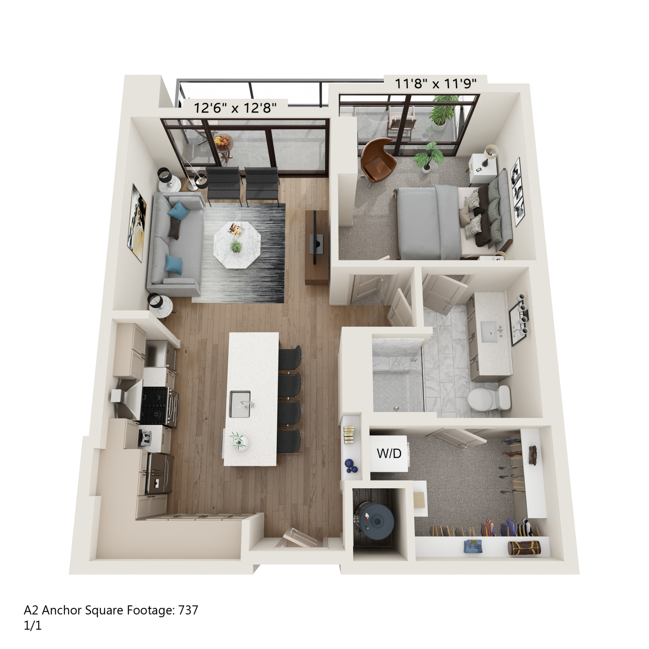 Floor plan layout diagram for A2