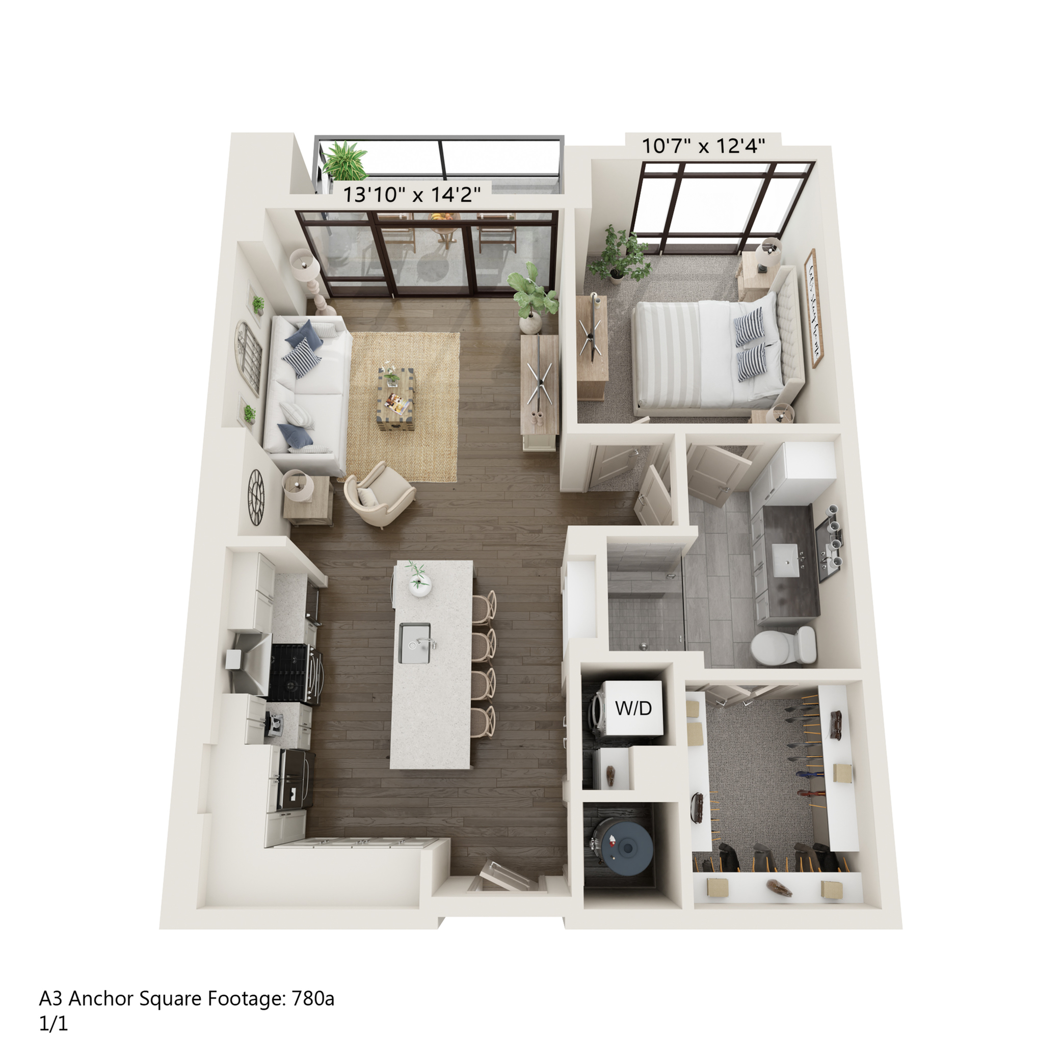 Floor plan layout diagram for A3