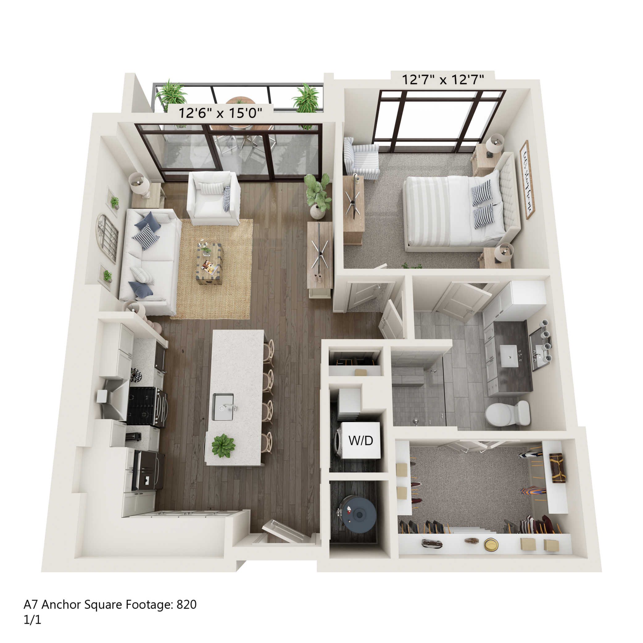 Floor plan layout diagram for A7