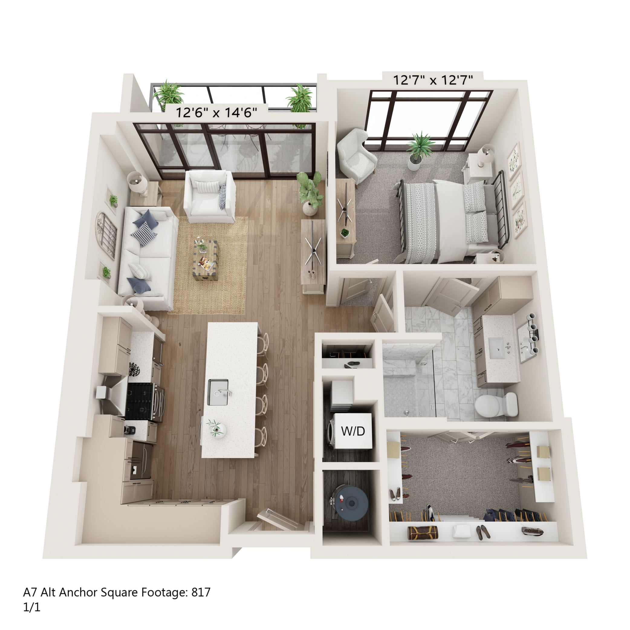 Floor plan layout diagram for A7-ALT