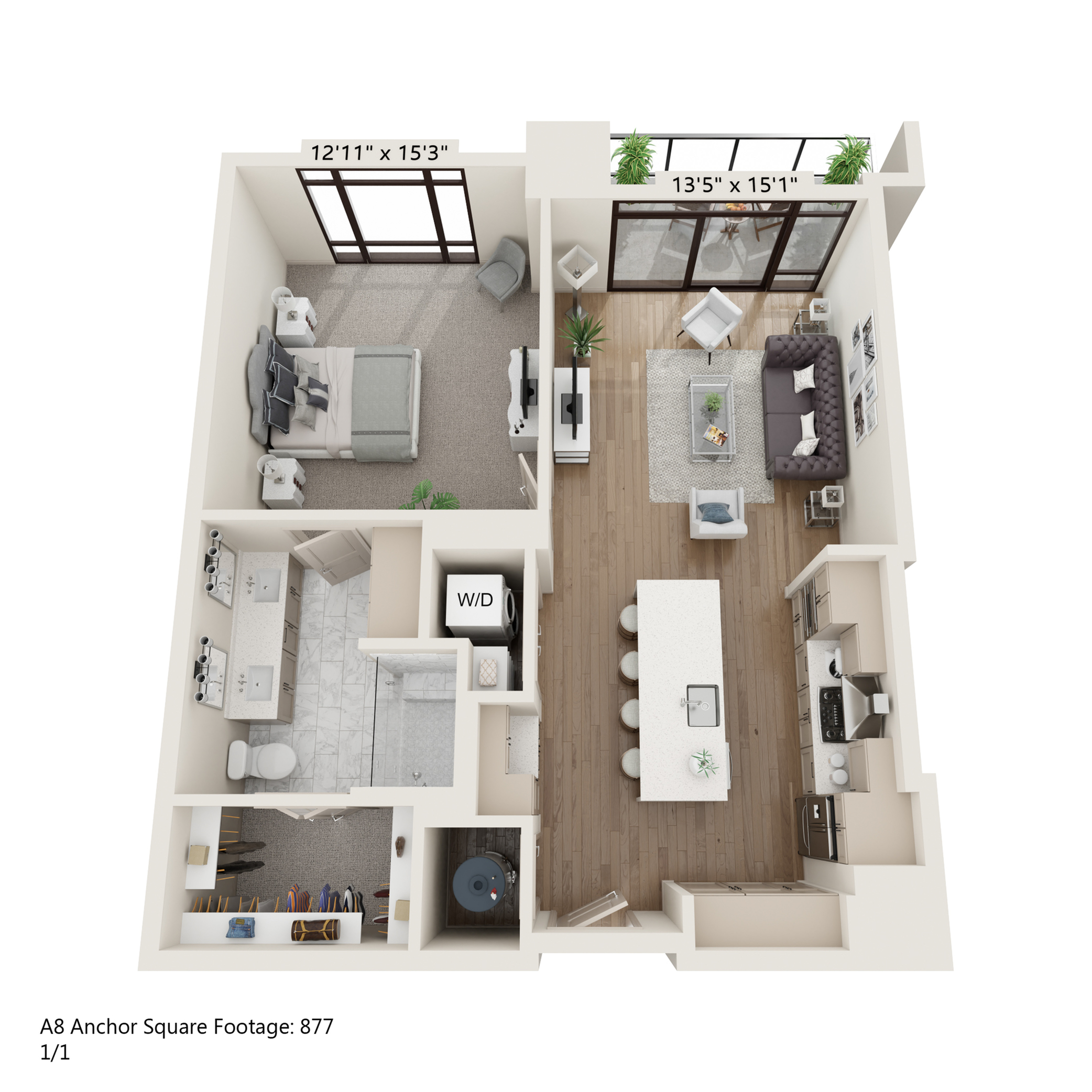 Floor plan layout diagram for A8